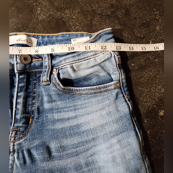 Womens petite Kancan Stylish Distressed Blue Jeans size 1 - Picture 4 of 11
